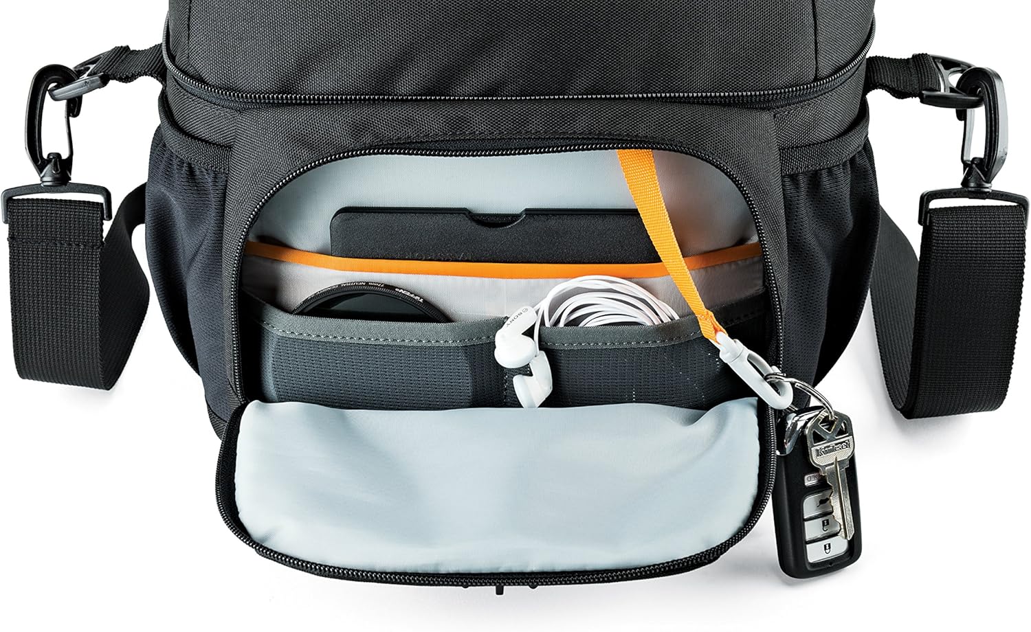 Lowepro LP37123, Nova 180 AW II Camera Bag, Waterproof, Customizable, Fits Pro-Depth DSLR with Lens, Compact Drone, 3-4 Additional Lenses, Flash, Black - Image 3